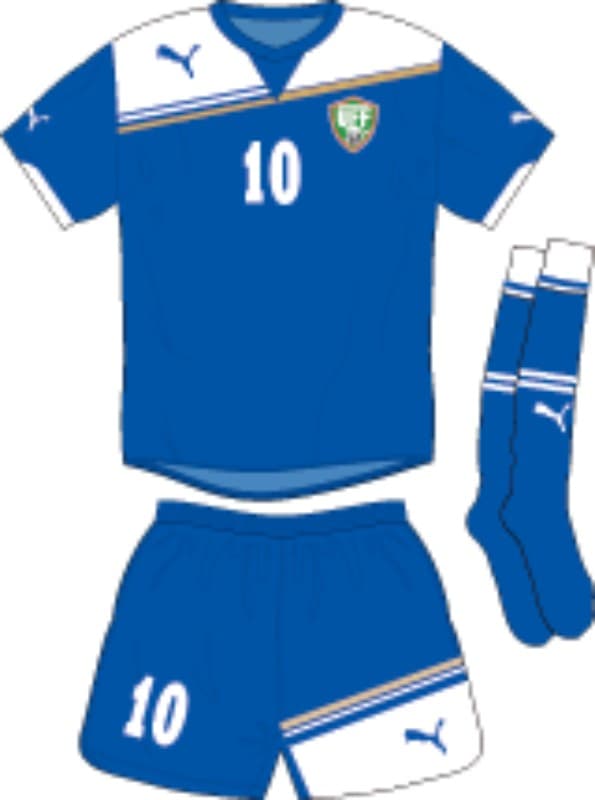 Uzbekistan 2011 home kit