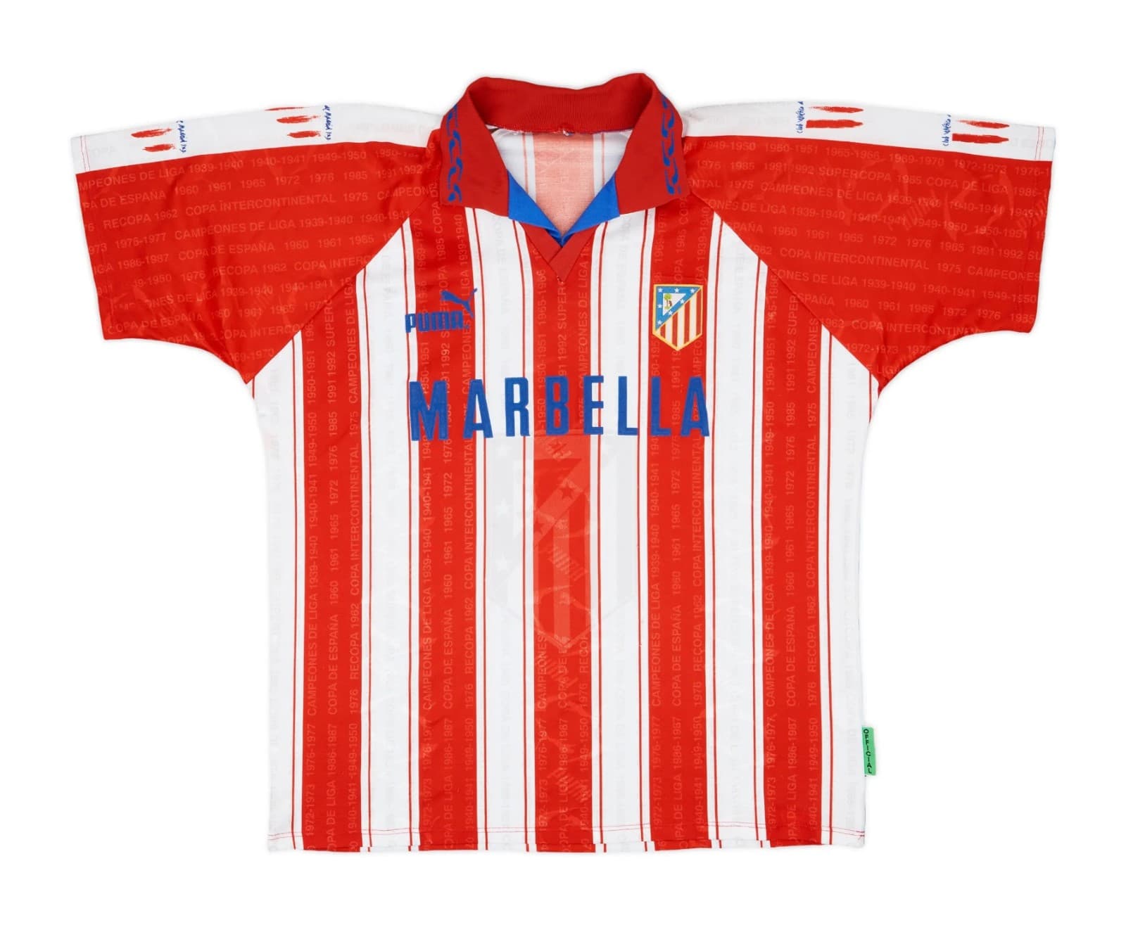 Atletico Madrid 1995-1996 home kit — front
