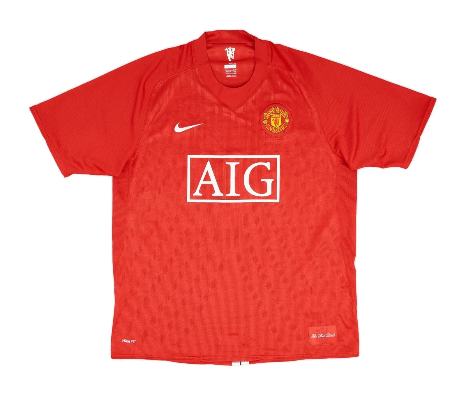 Manchester United 2007-2008 home kit — front